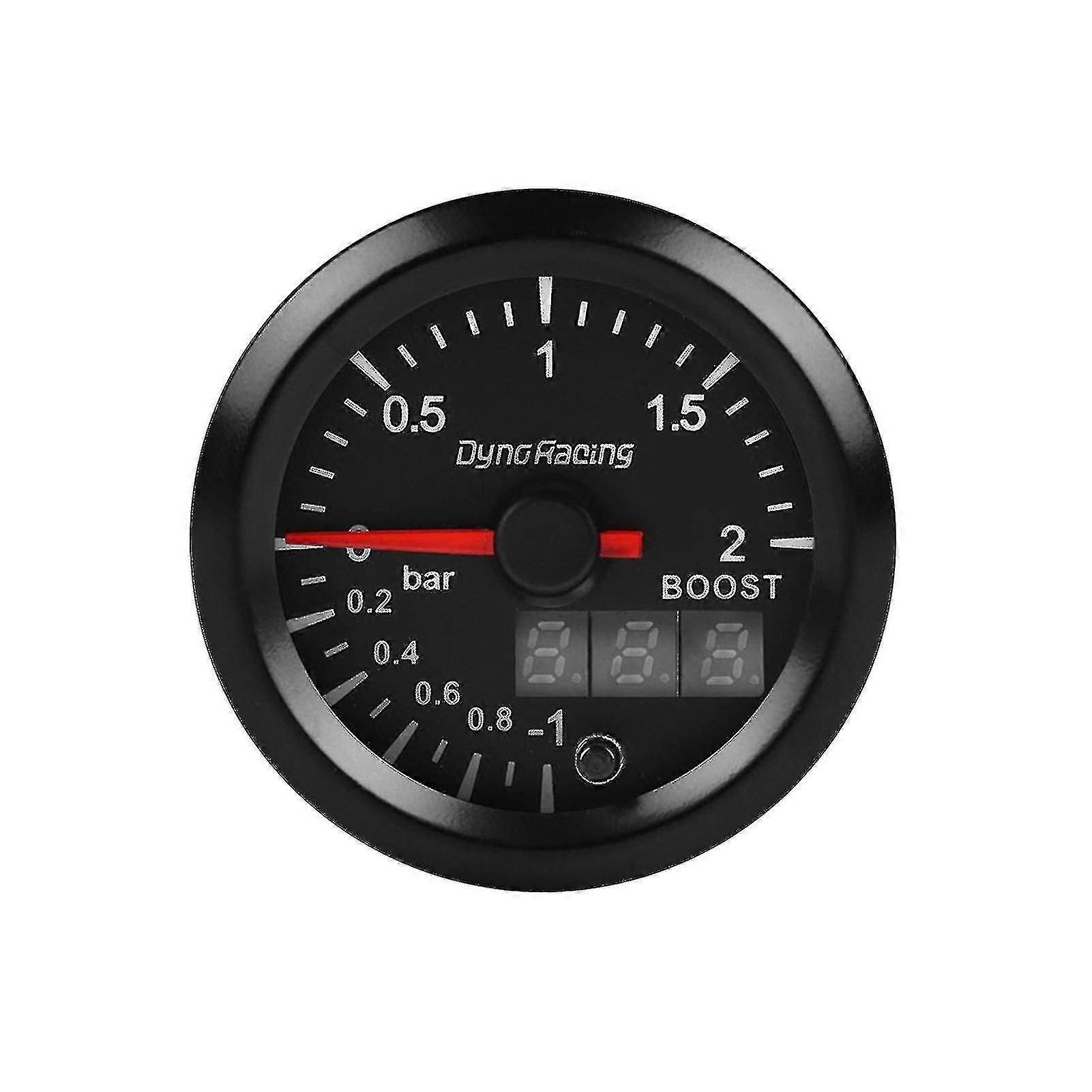Turbo Boost Gauge Dual Display 2 Bar Con Sensore Boost 52mm 2 pollici Turbo Misuratore Di Pressione Per Auto Boris