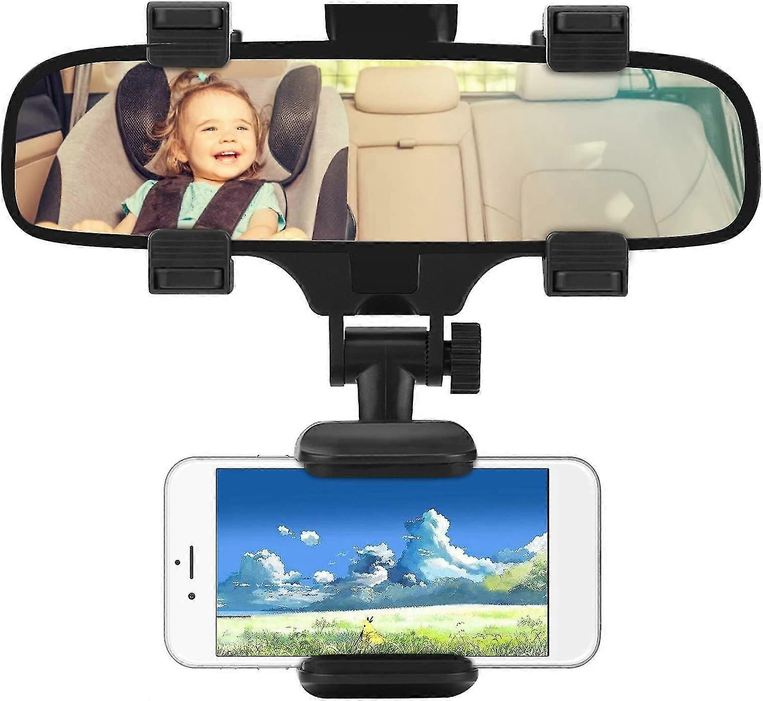 Mobile Phone Holder Rear View Mirror Car Rear View Mirror Holder For Smartphone,universal Mobile Phone Holder For All Smartphones Rear View Mirror Cli