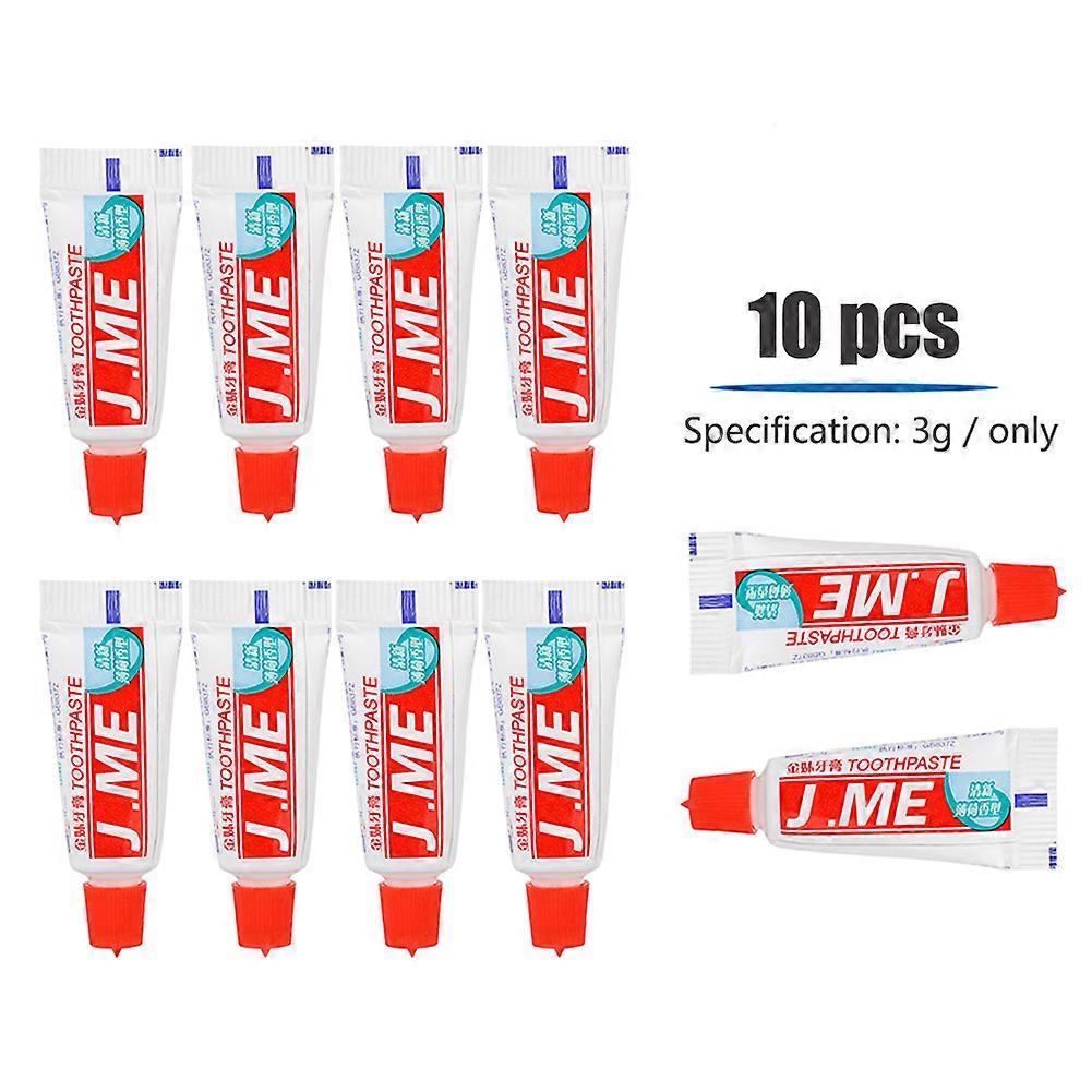 משחת שיניים 10 יחידות לנסיעות חד פעמיות 3 גרם - מושלמת למלונות, חברות תעופה