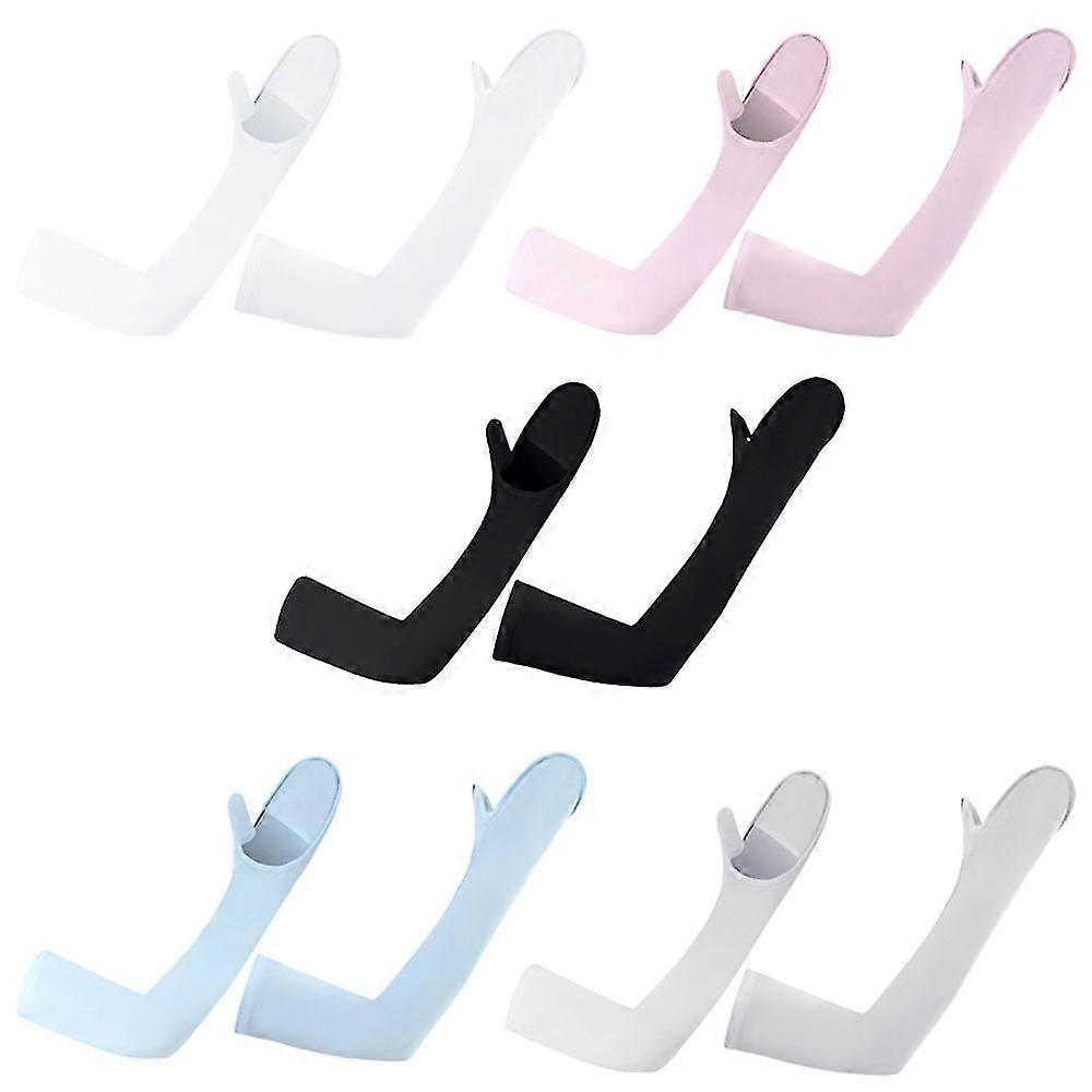 5 Pairs Of Summer Breathable Anti-violet All-inclusive Gloves, Sunscreen Ice Sves, Sves Can Be Flipped