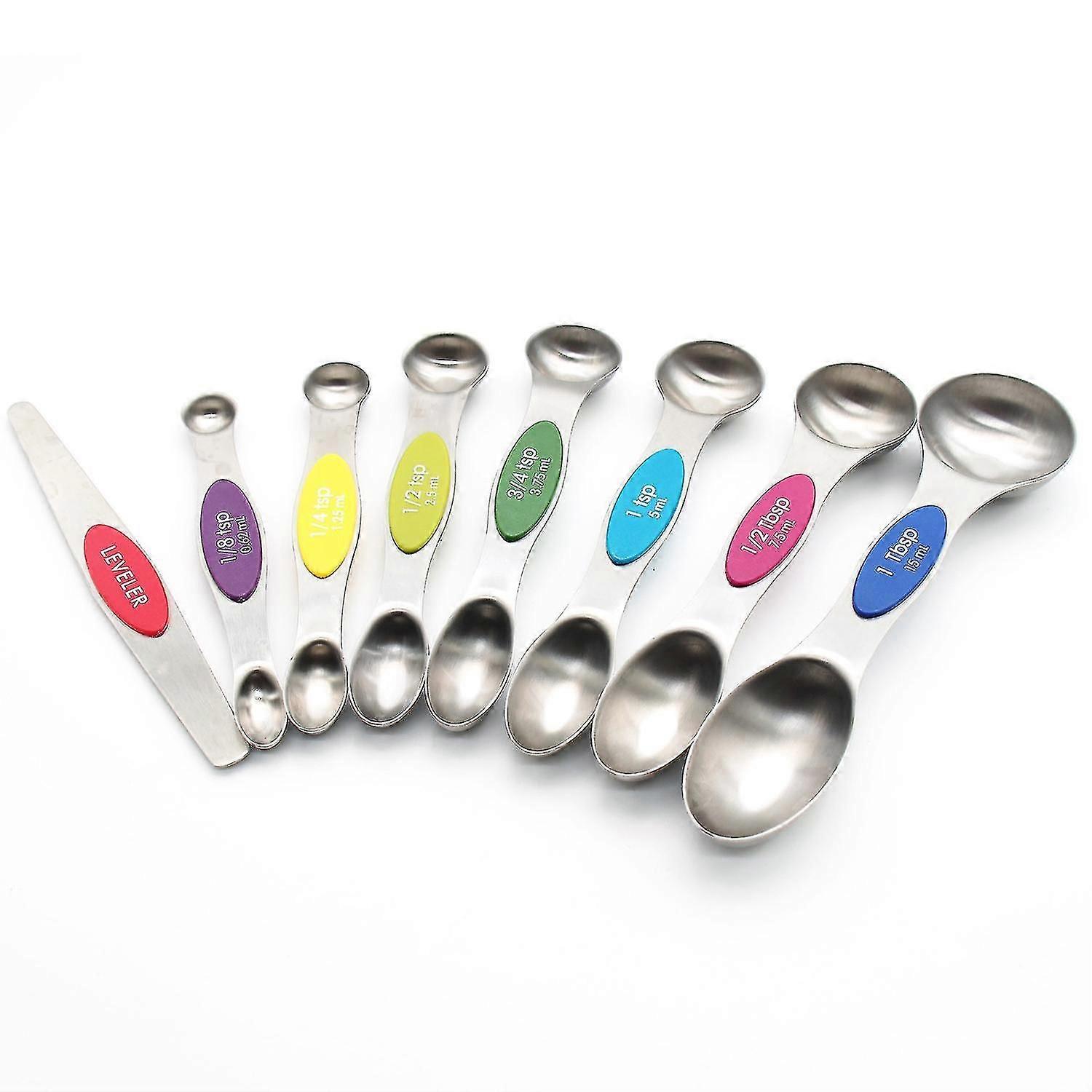 Jinyi Measuring Spoons Set Less Steel Sauce Spoons Fits In Jars Is Oil, Salt, Sauce And Vinegar Measuring Tool (a Set Of 8 Piecesm