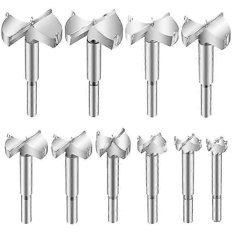 10pcs Forstner Drill Bit Set Wood Boring Hole Saw Set 15mm-60mm
