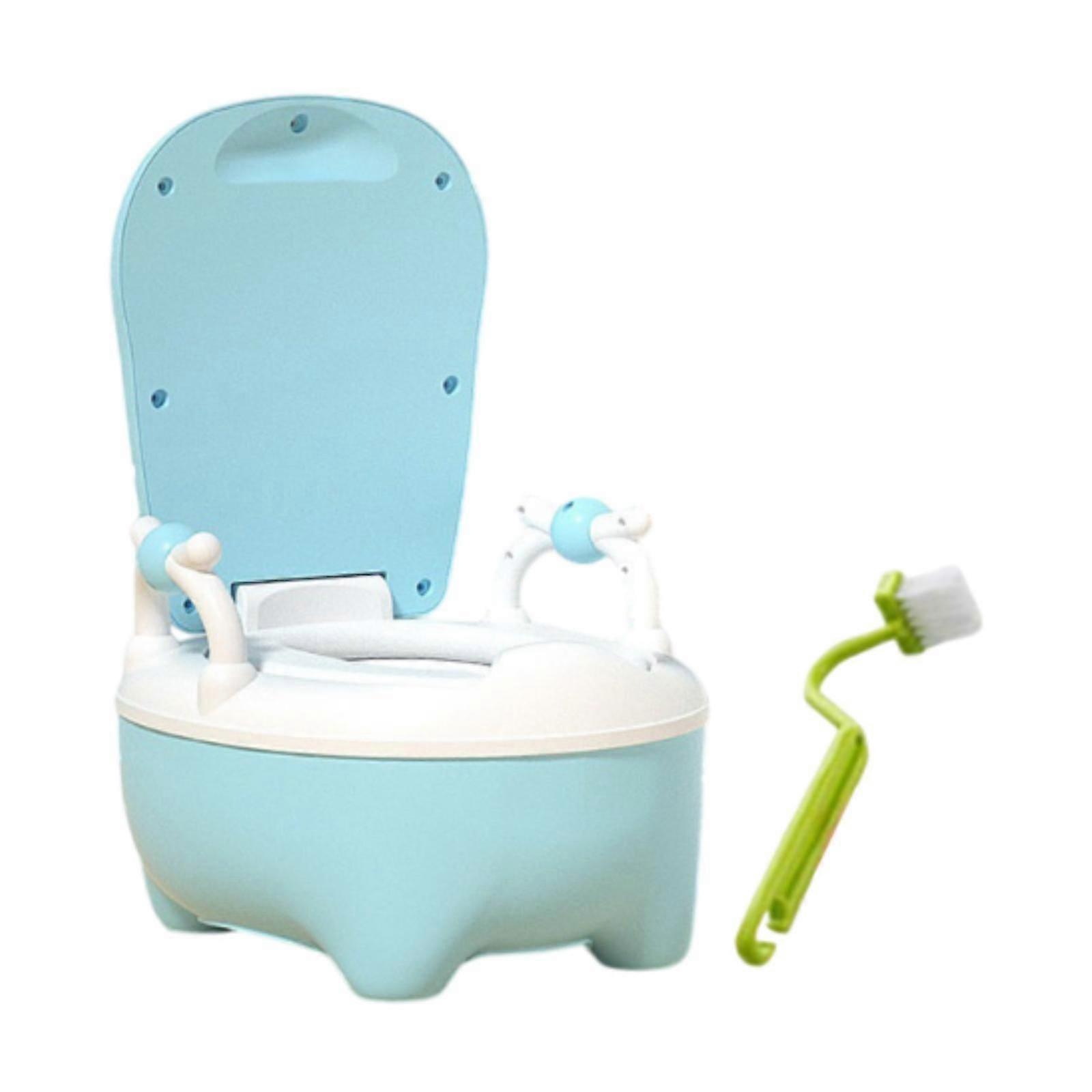 Baby Potty Toilet (περιλαμβάνεται βούρτσα) Feel Potty for Travel Indoor Infants blue