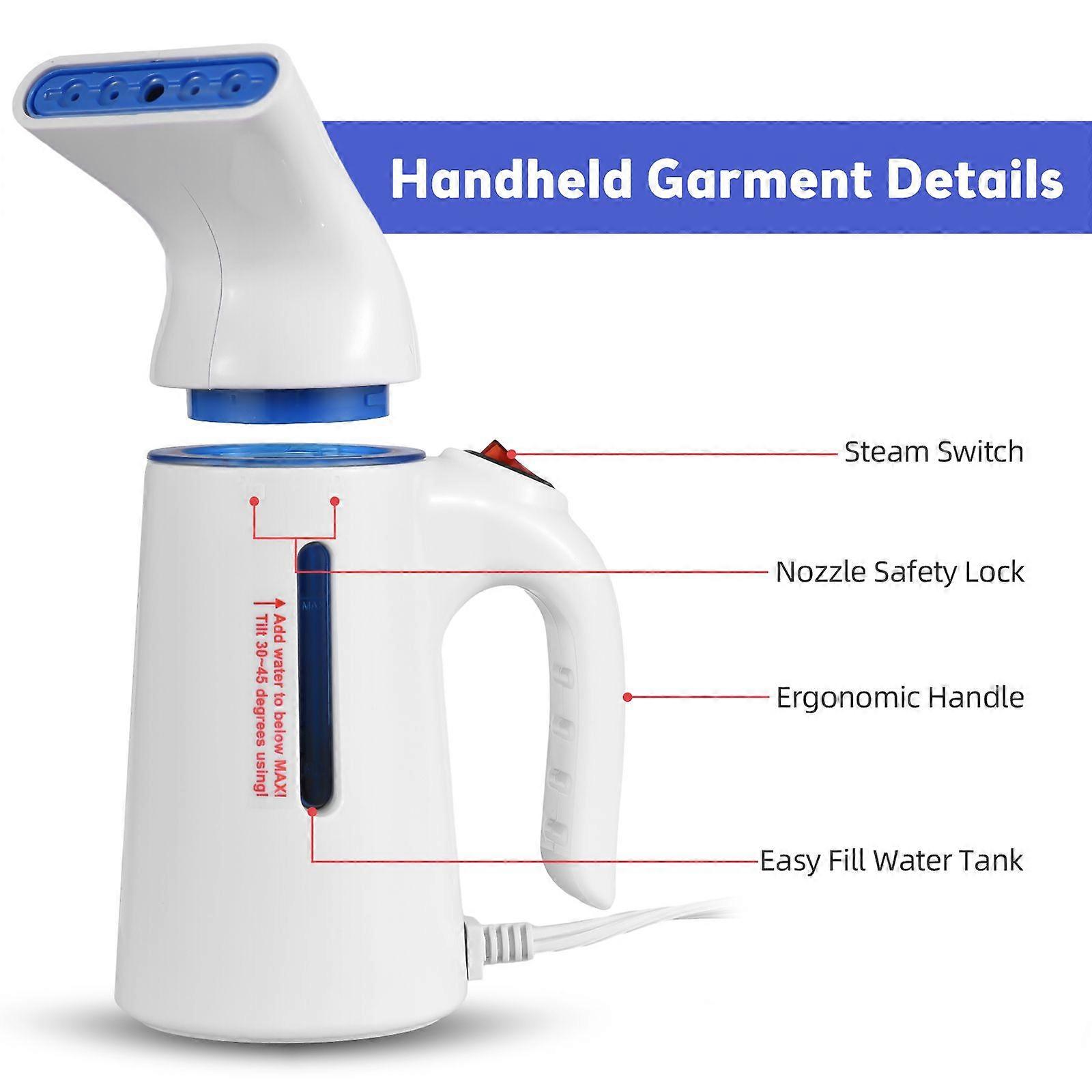 Portable Handheld Garment Steamer 120ml Capacity 700W Auto Shut-Off Steamer for Clothes Removes Wrinkles on Clothes and Fabric for Home Office and Tra