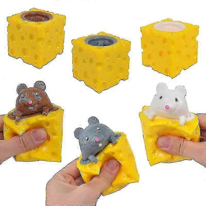 3pcs Cheese Mouse Kneading Toys Decompression Toy Doll Slow Rebound Pinch Decompression Toys-xinhan