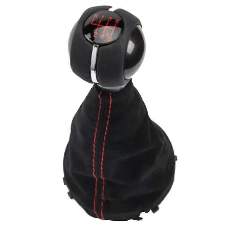 6 Speed Manual Gear Lever Shift Knob With Gaitor Leather Boot For Mini Cooper F55 F56 F57 F54 F60 Red 25117641999