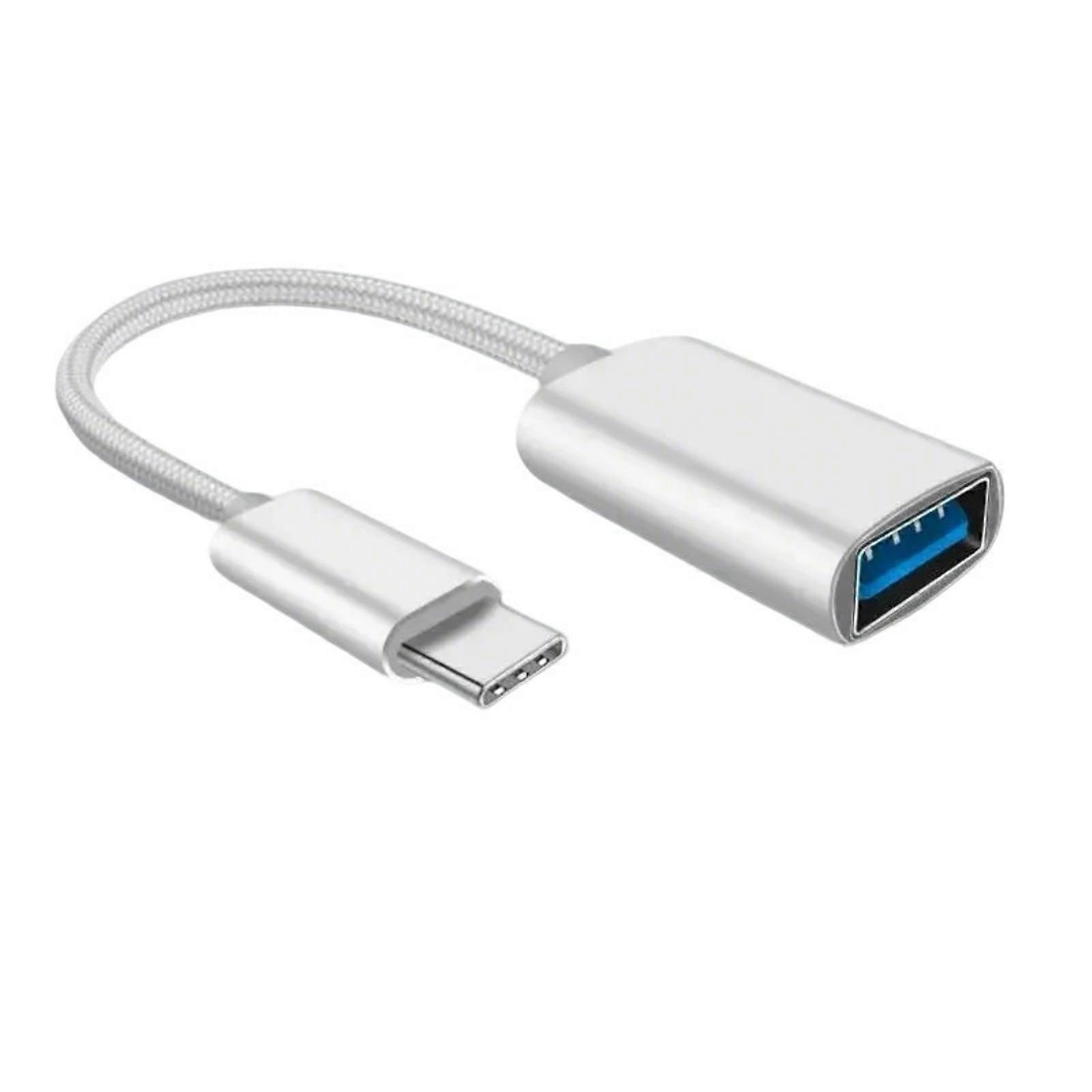 Portable Female USB to Male USB 5Pin/Type C OTG Adapter Cable Data Cord Wire Quick Data Access and Easy Control Grey