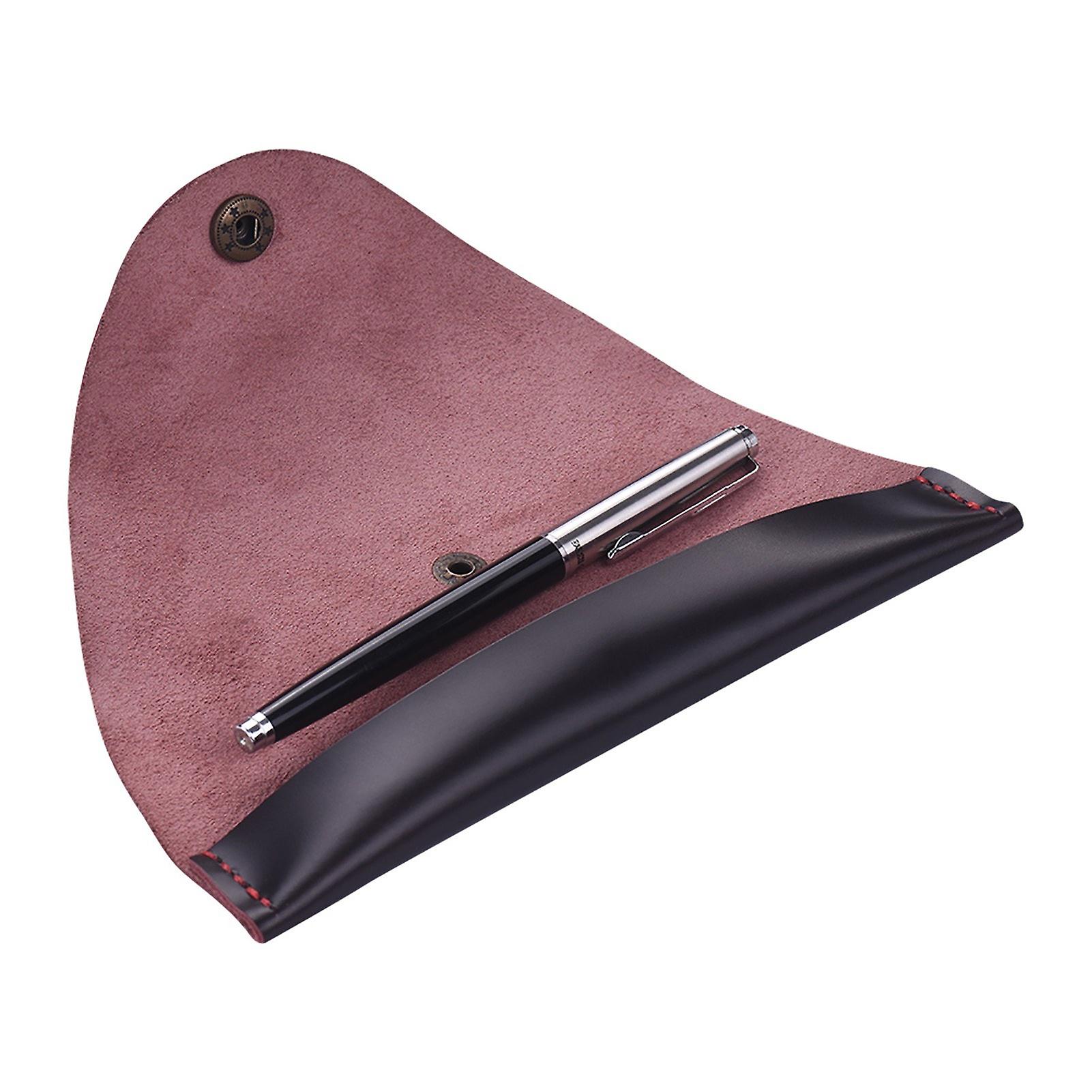 Antique Leather Pen Case Fountain Handmade Sleeve Bag Pouch Protector