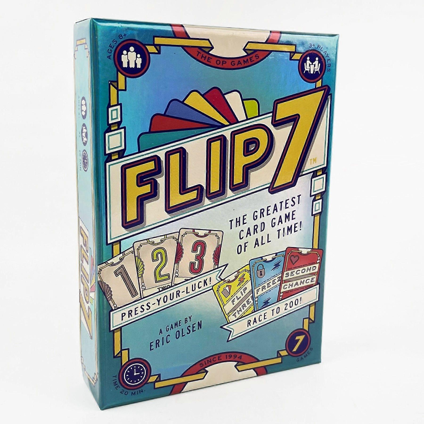 Flip 7 Board Game Press-Your-Luck Card Game Entertaining Strategic Tabletop For Family Friends