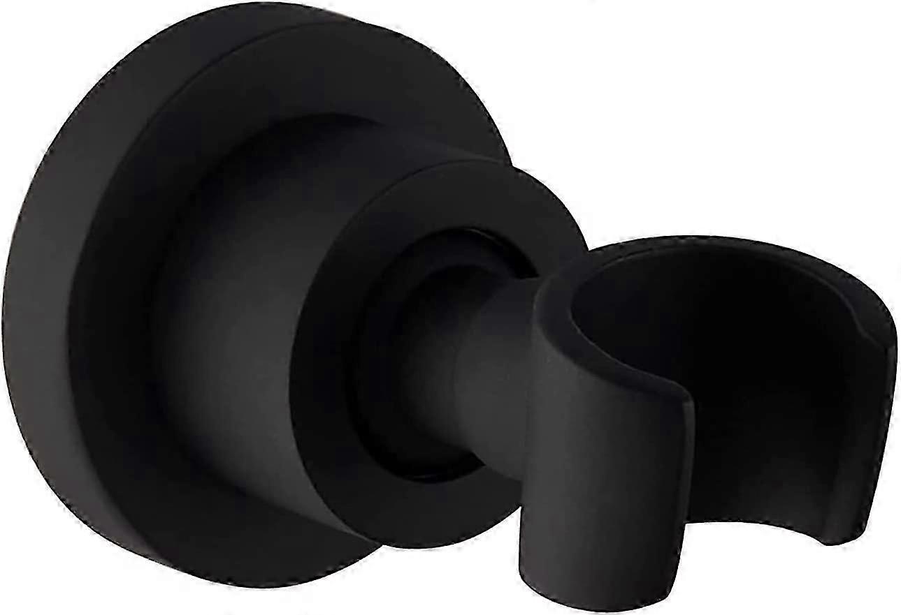 حامل دش أسود محمول باليد حامل رأس دش من الفولاذ المقاوم للصدأ 360 دوران دش رئيس حامل جدار جبل جولة دش رأس قوس