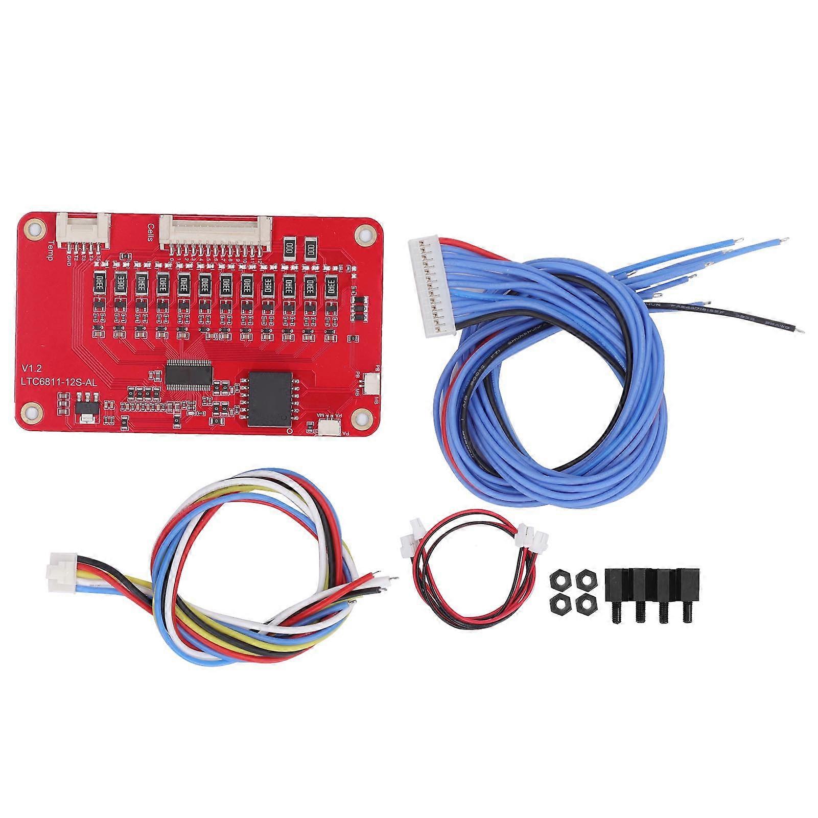 18650 Lithium Protection Board Voltage Monitoring Heat Dissipation 12S Battery Management System 150V