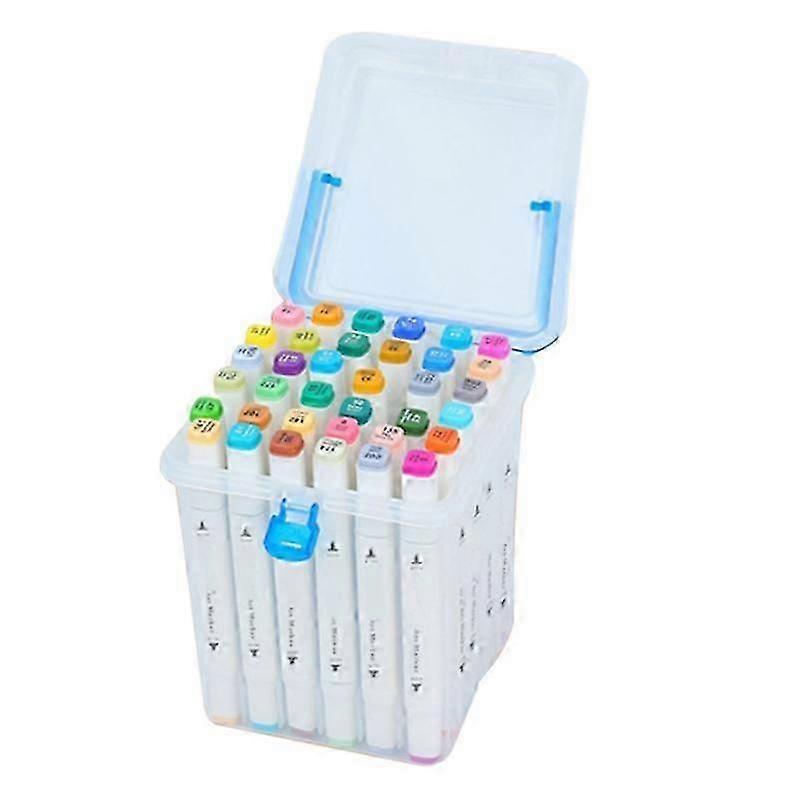 Drawing Pen 36 Colors Dual Tip Highlighter Marker Set for Artists Adult Coloring Illustration, Desi