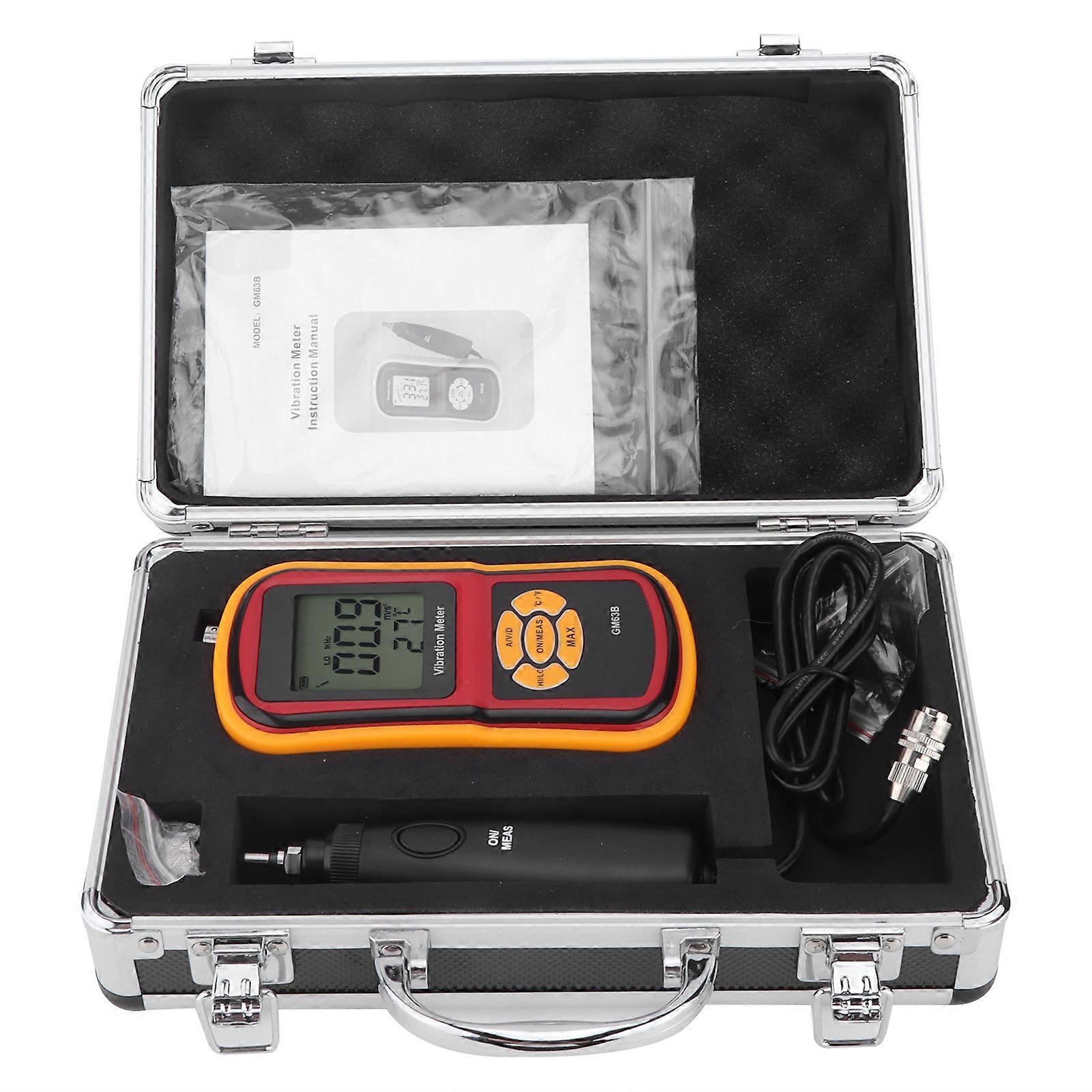 GM63B Meter Speed Acceleration Displacement Measurement Split Type Handheld Portable Vibration Measurer