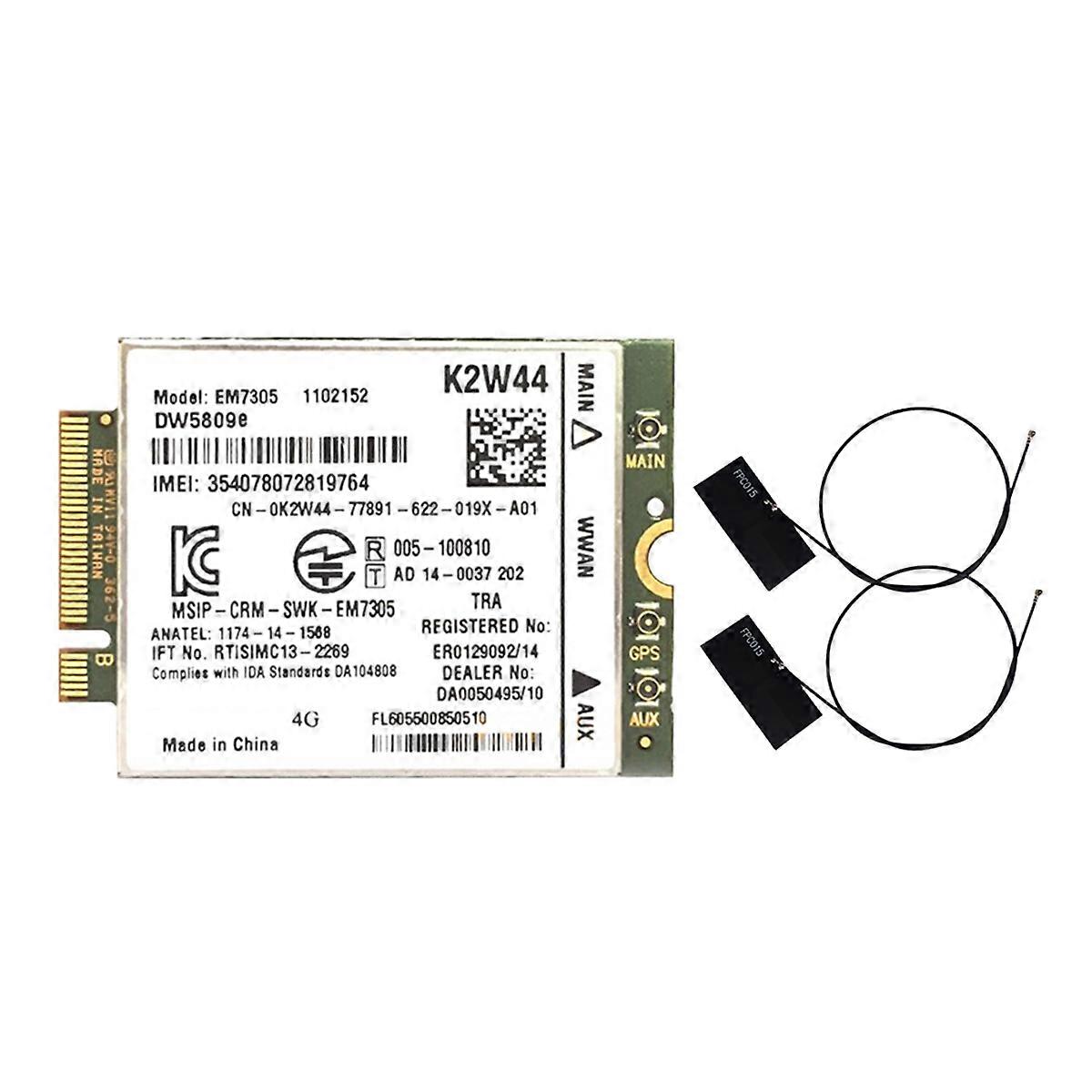 EM7305 GOBI5000 WiFi Card+Antenna 4G NGFF WWAN E7250 E7450 E5250 7214 7350 7414 Venue 8 Pro 5855 505