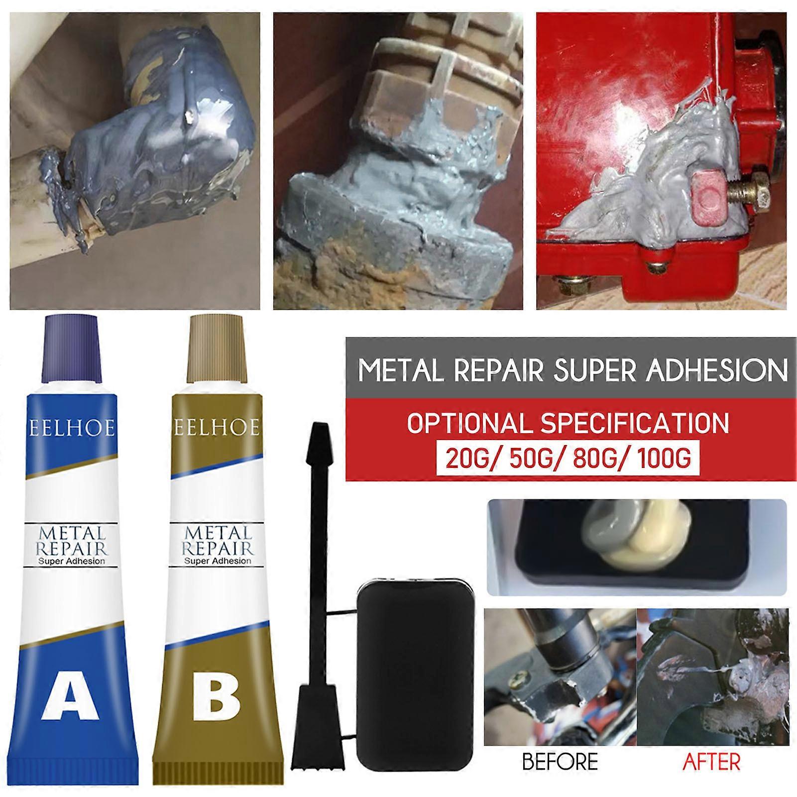 AB Glue Casting Glue Steel Metal Glass Ceramics Welding Trachoma Stomatal Crackle Repair Adhesive Industrial Repair Glue 25+25g