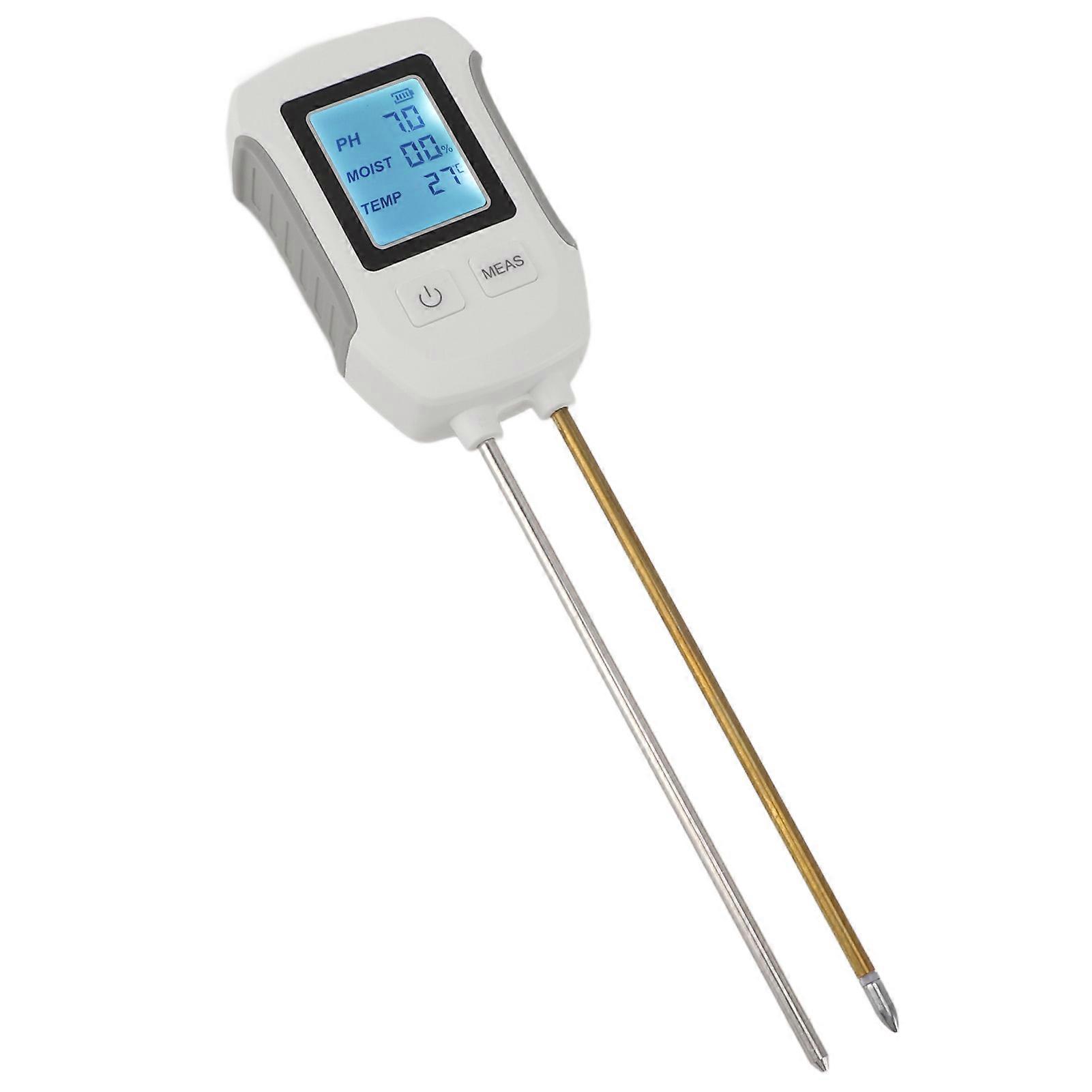 Soil Moisture Tester with Dual Probe Digital Display High Accuracy Soil PH Meter for Gardening Farming 