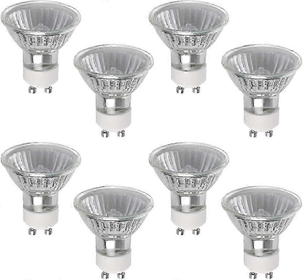 GU10 35W Halogen Bulbs, Pack of 8 GU10 Halogen Spotlights, 220-240V, 2800K Warm White, 450 Lumens, 40 Beam Angle, Dimmable_Lucky_B