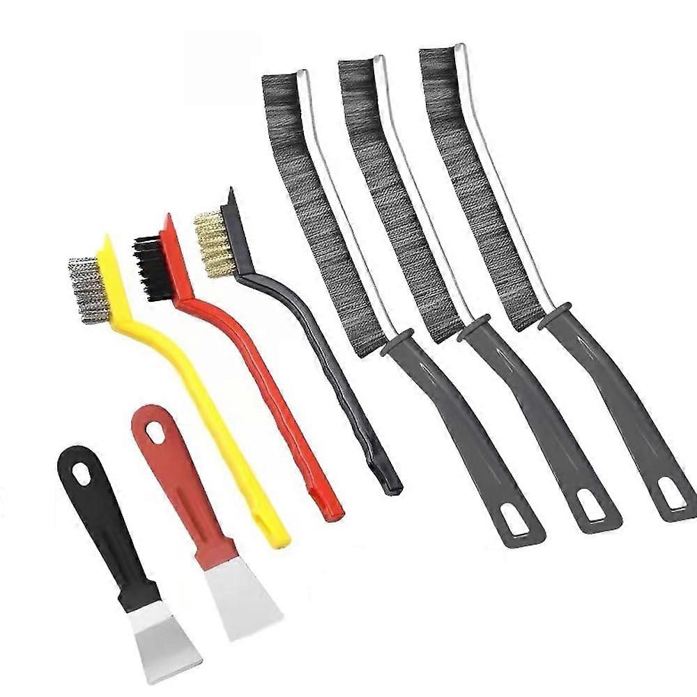 Narrow Area Cleaning Brush 8-Pack Stiff Bristle For Tight Spaces, Durable Multi-Purpose Home Cleaning Tools For Bathroom