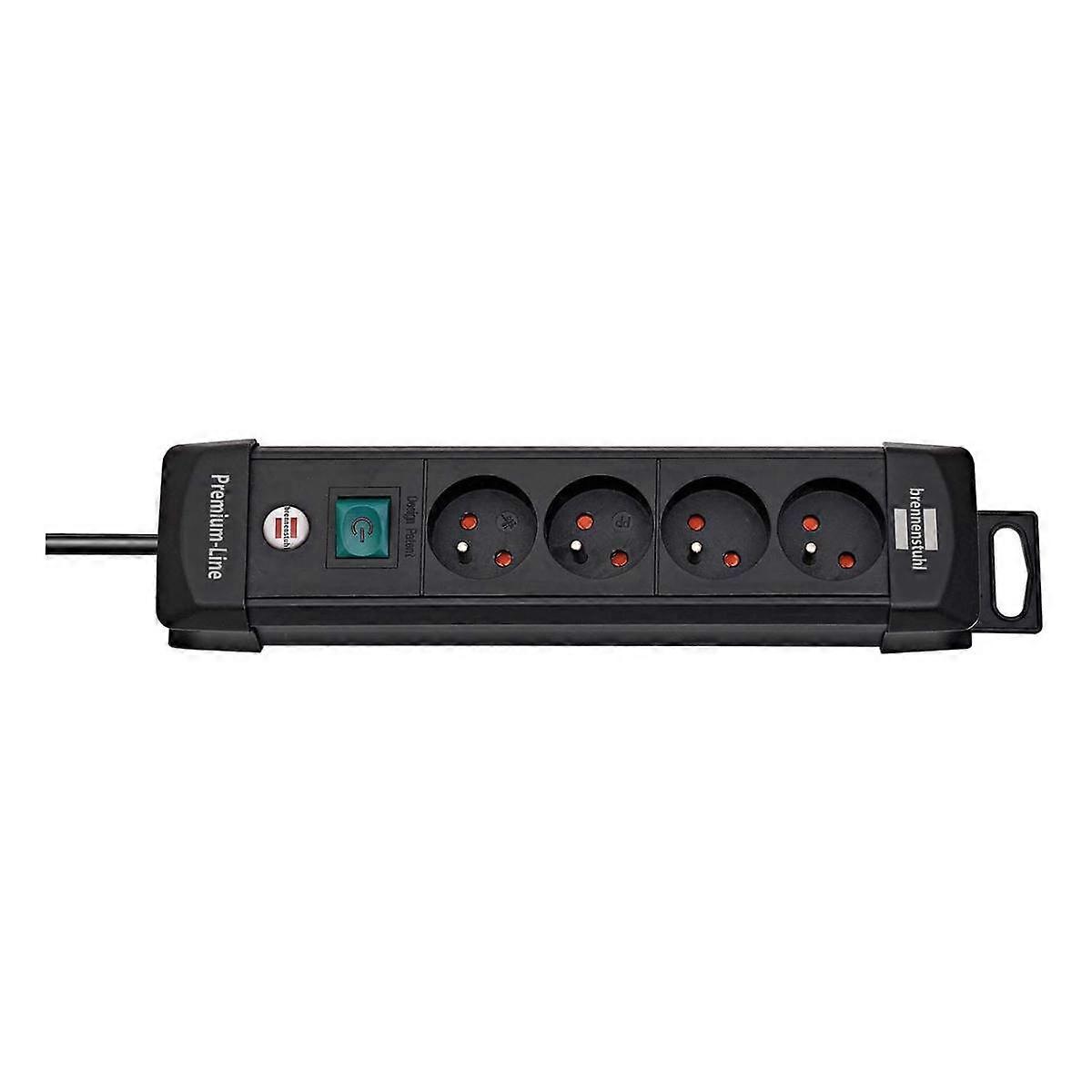 Multi-socket outlet with 4 Type E Premium-Line sockets 1,80m
