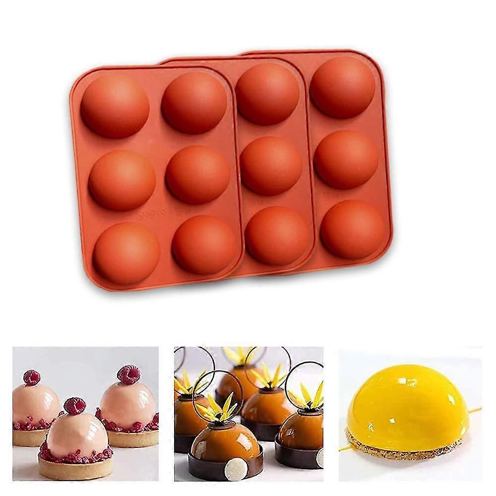 6 Cavity Semi Circular Silicone Mold For Making Chocolate