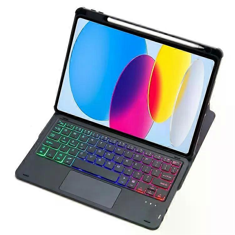 Bluetooth Keyboard Leather Case-360 Rotation,Touch Control,Backlight-F10B-AS