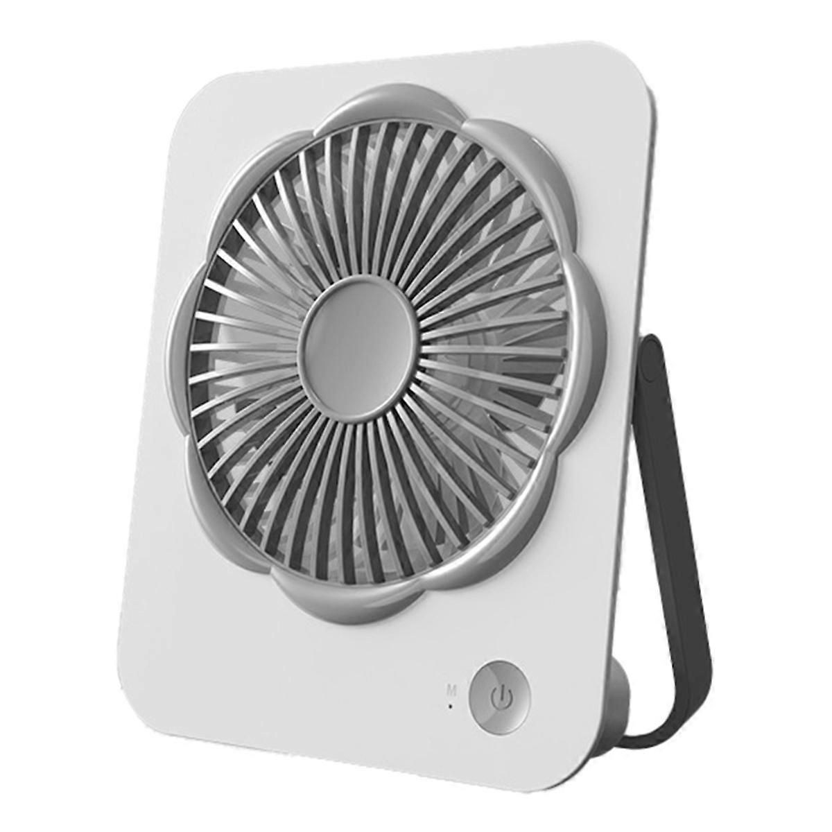 USB Rechargeable Fan Ultra-Thin 180° Tilt Folding Personal Fan Grey