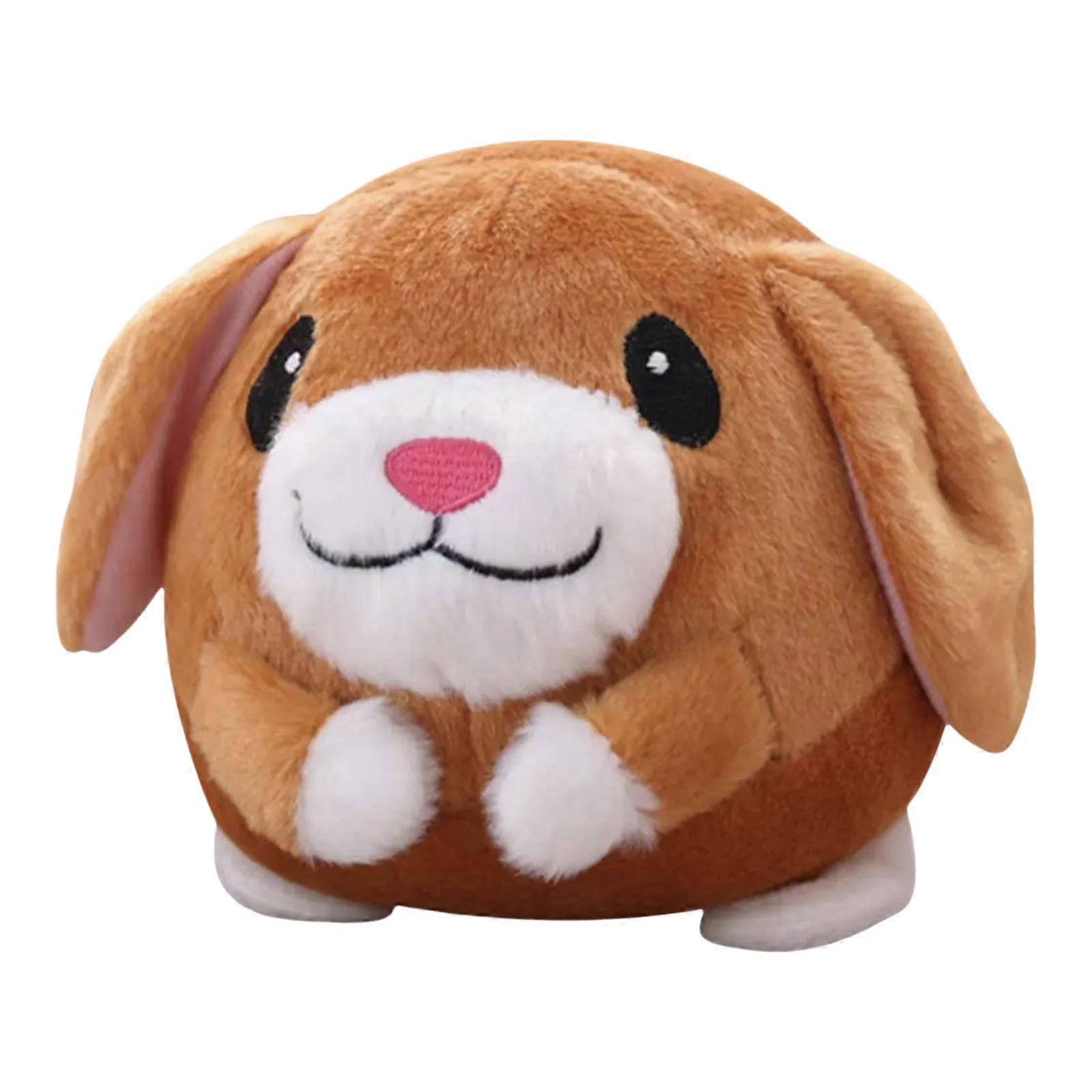 Vibrating Dog Toy Rechargeable Teaser for Cats Dogs Interactive Plush Pig Ball with Bounce and Sound Effect  puppy