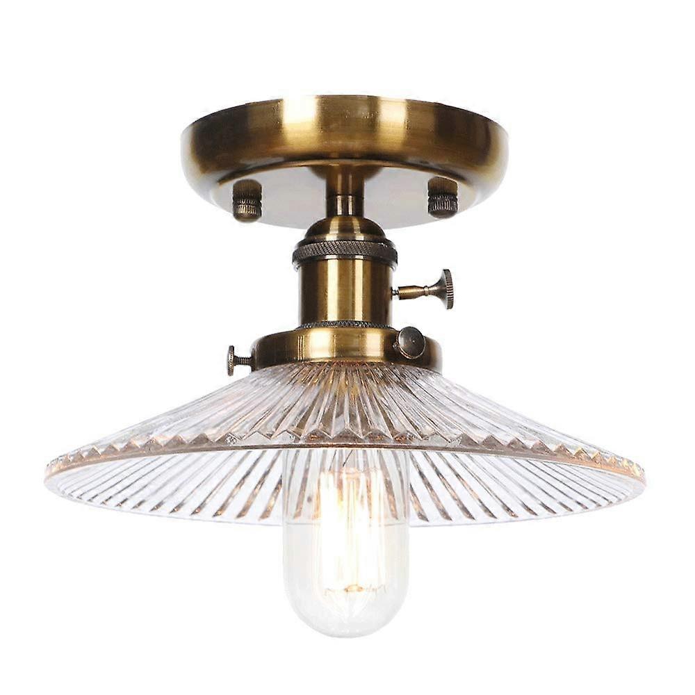Industrial Vintage Ceiling Light E27 Single Head Semi Flush Mount Ceiling Lights Fixture