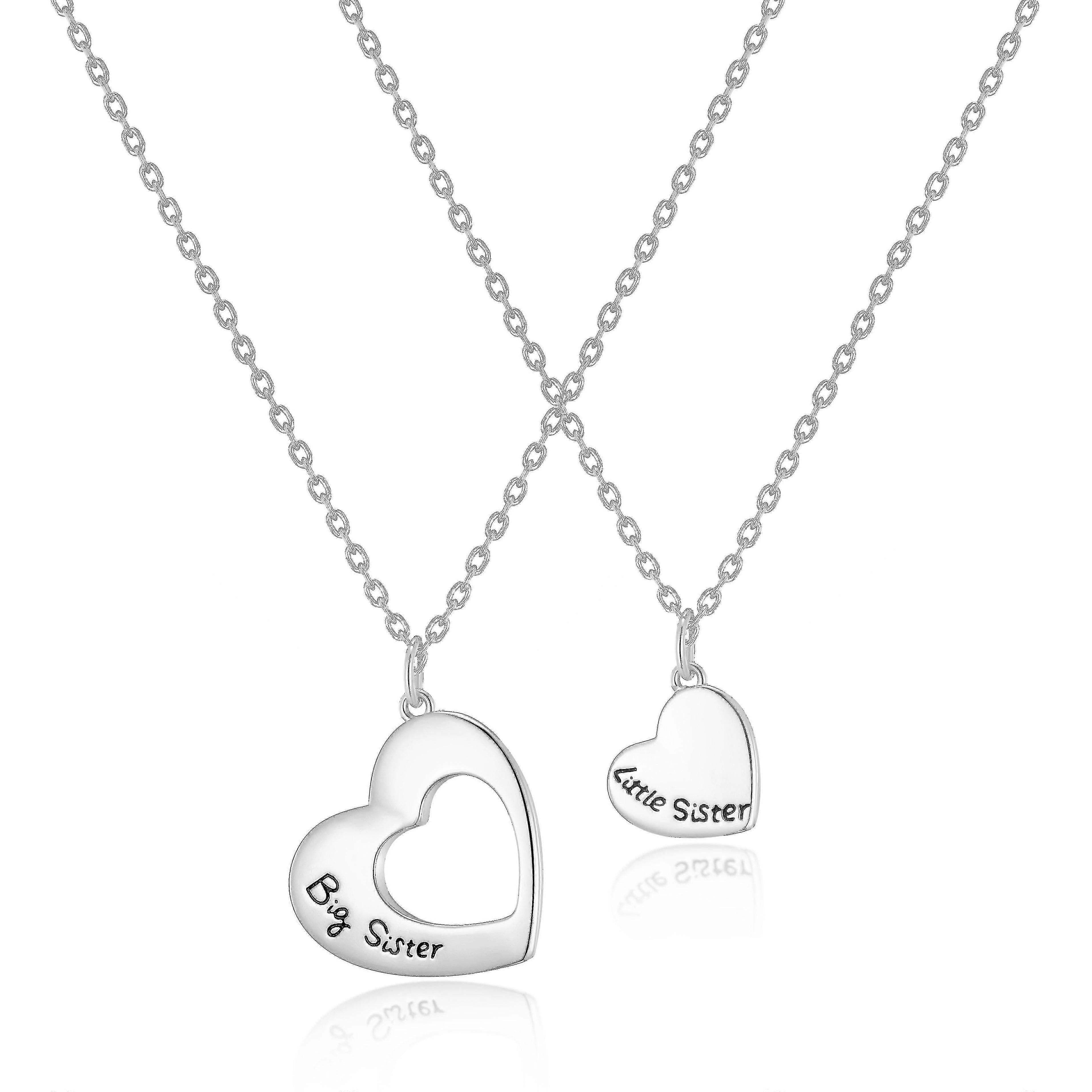 Set collana argento grande e sorella minore