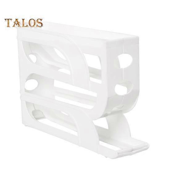 Clear Egg Storage Rack with Protective Railings Large Capacity 4-Tier Automatic Rolling Egg Dispenser Kitchen Organizer