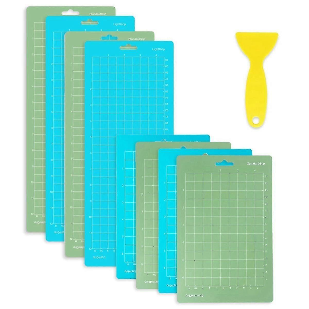8 Pack Cutting Mats for CricutJoy (4.5x6.5In, 4.5x12In) Green and Blue Cutting Mats (4 Small & 4 Big Mats)
