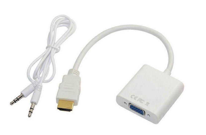 HDMI to VGA Converter Cable HDMI Adapter Conversion Cable with Audio Port,2pack