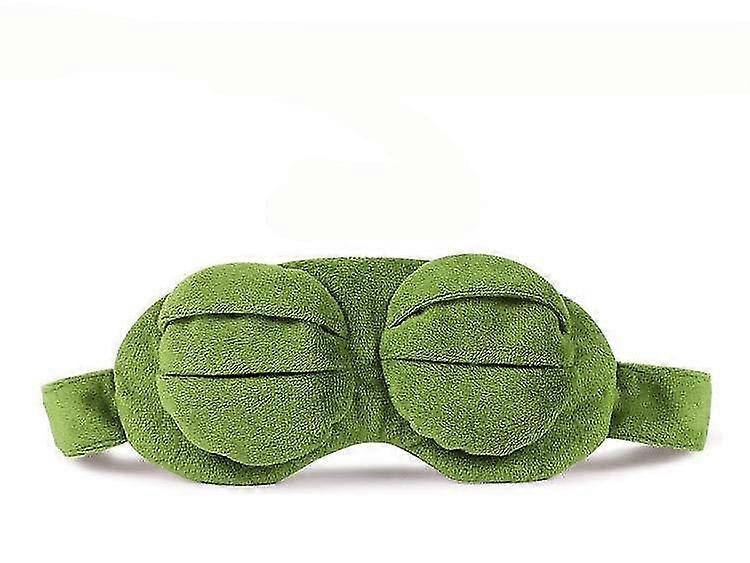 3d Travel Sleep Eye Mask Sad Frog Copertura ombreggiante imbottita
