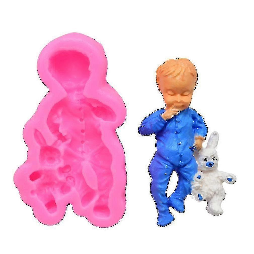 Miniowl-DIYベーキングボーイズスモールドフォームフォンダンモールドケーキデコレーションシリコンベーキングモールド