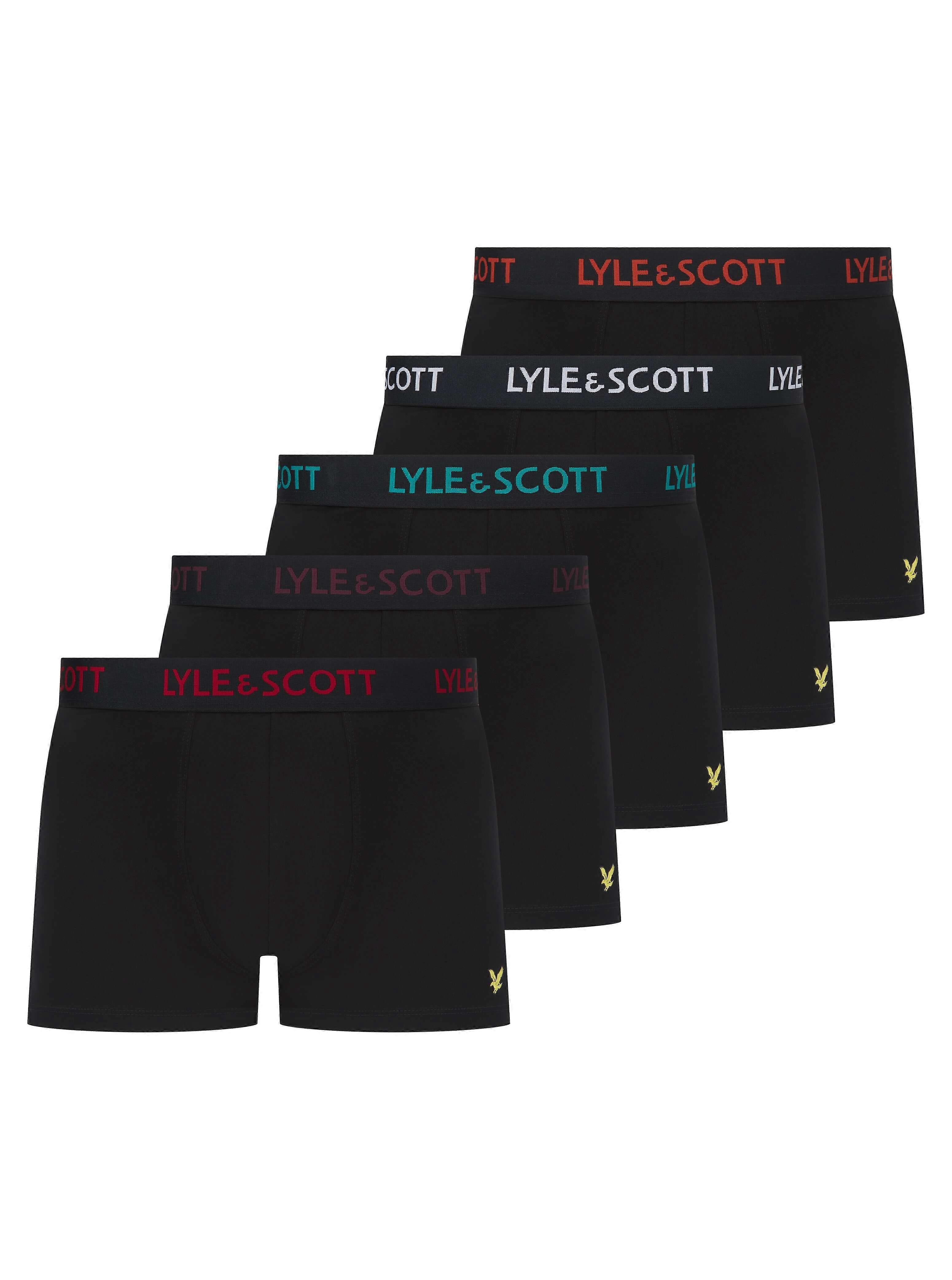 Lyle & Scott 5 Pack Miller Heren Trunks - Zwart, Multi