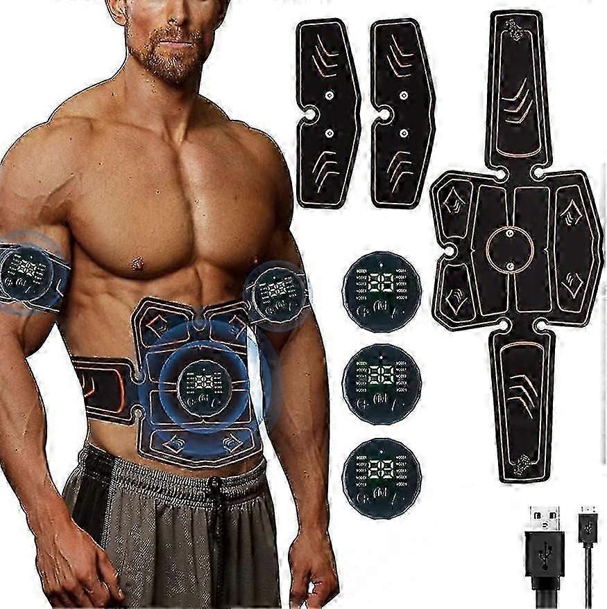 Erysin EMS Muscle Stimulator with 10 Modes 30 Intensity Levels for Abs Arms Legs Home Workout Trainer