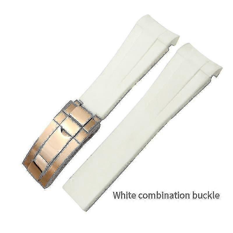 20 مم 21 مم 22 مم 19 مم حزام ساعة مطاطي لساعة رولكس سوباونر دايتونا GMT يخت ماستر حزام سيليكون أسود ذهبي وردي