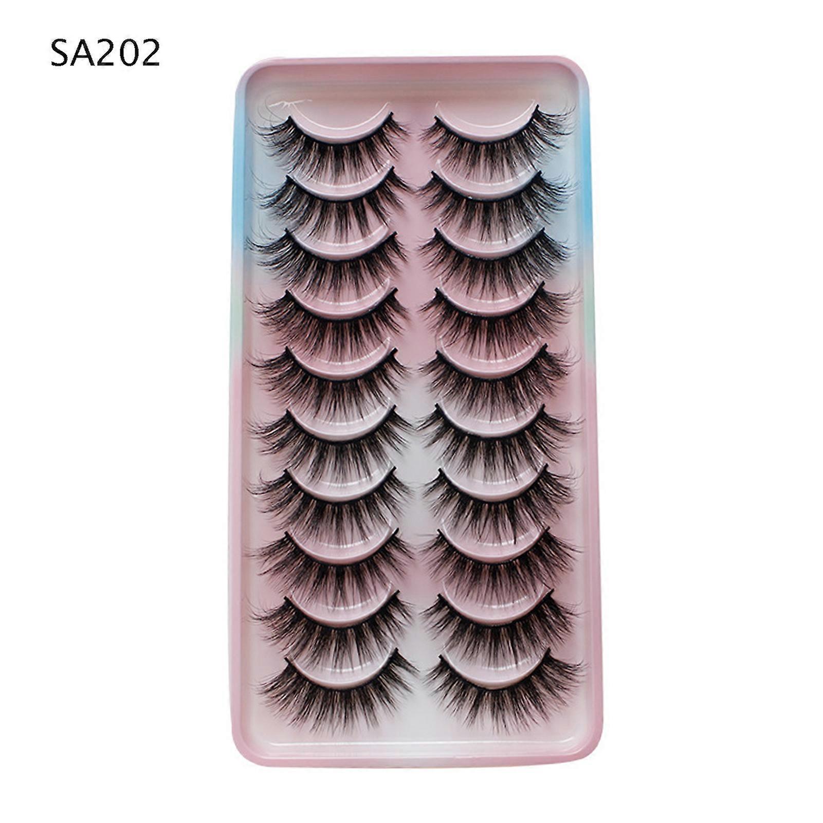 10 Pairs False Eyelashes Lengthening Well-bedded Eyelashes