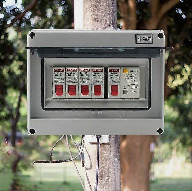 4 Way Consumer Unit Fuse Box 4 MCB Circuit Breakers Isolator Shed Garage Caravan