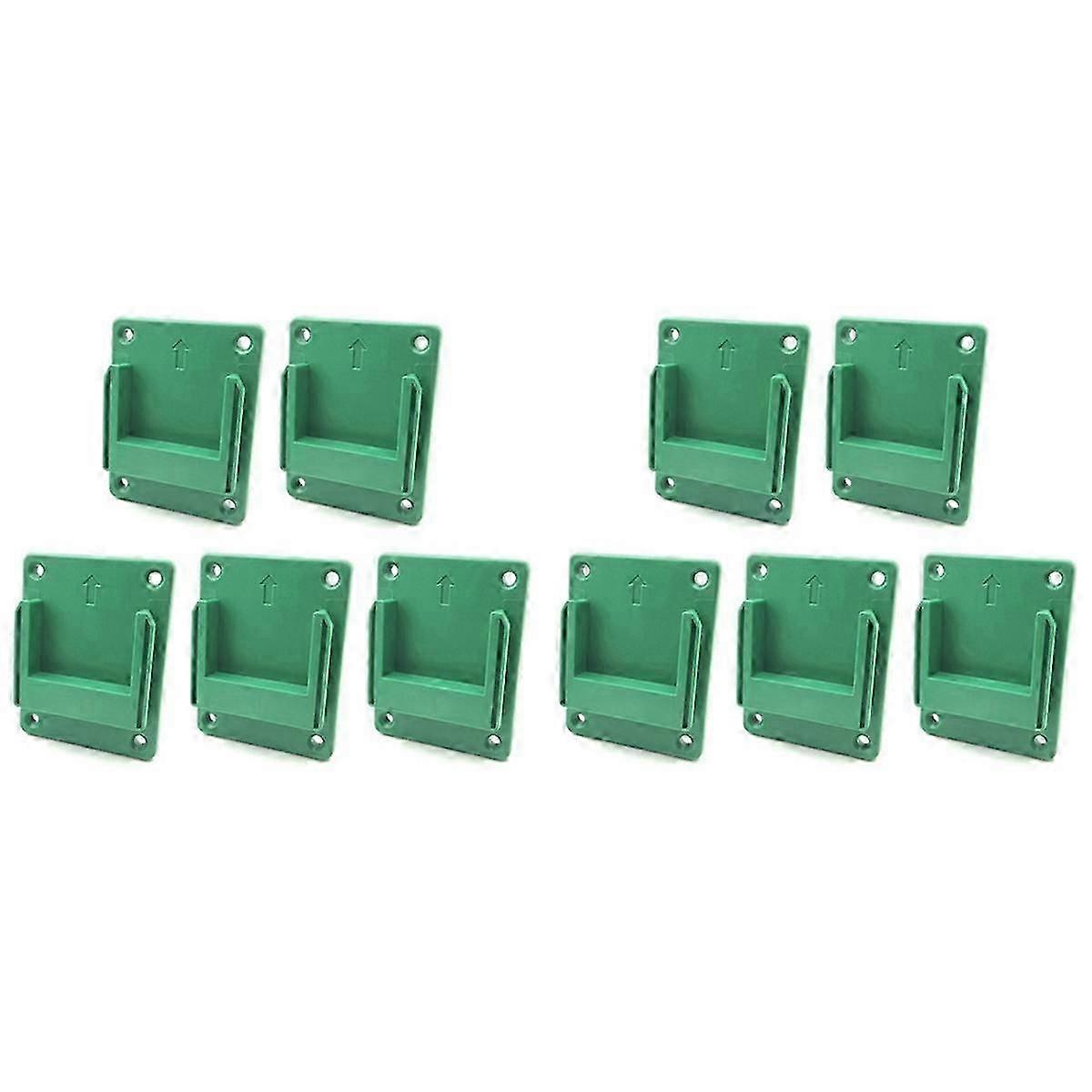 10Pcs Wall Mount Power Tool Holder Bracket for /for /for 18V Li-Ion Battery Machine Storage Rack