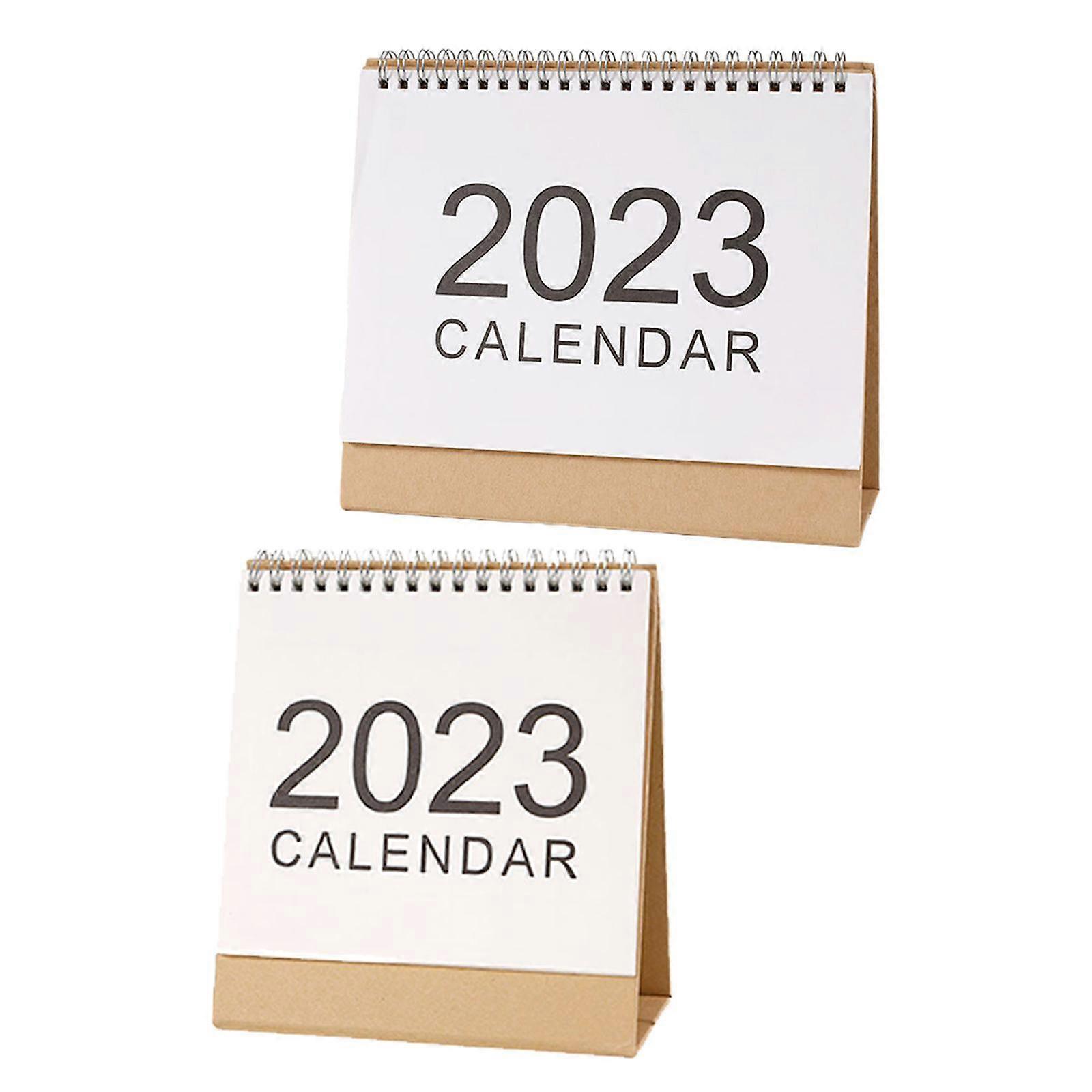 2 Desktop Schedule Planner Sheet ,Monthly 2023 Desk Calendar