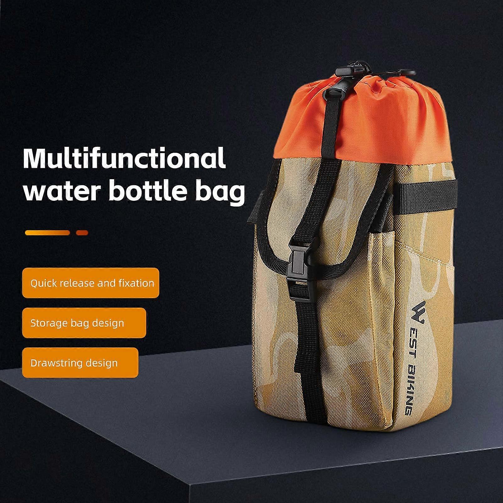 Multifunctional Handlebar Bike Drawstring Cycle Tools Holder Portable Bicycle Water Bottle Bag