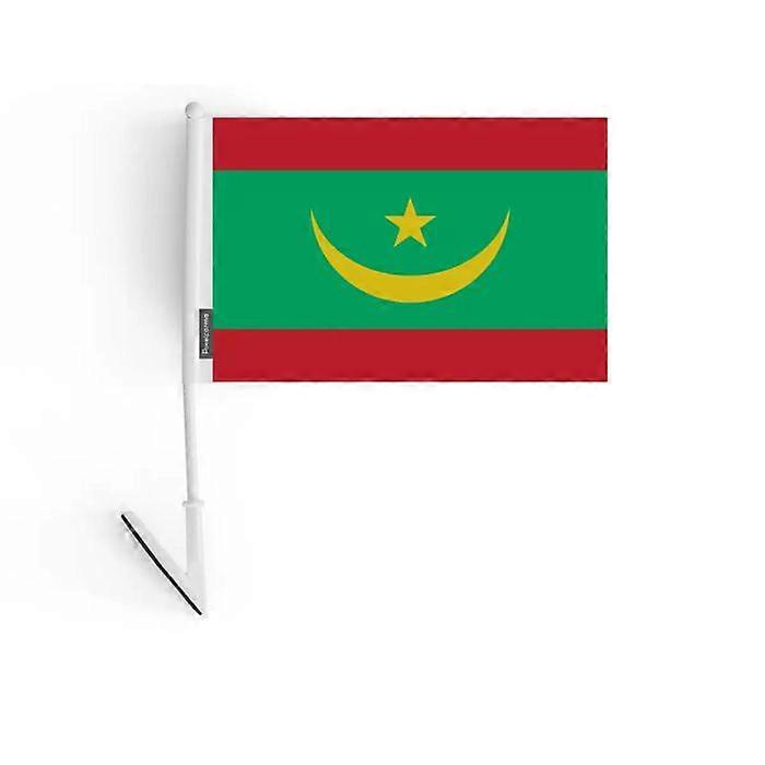 Adhesive flag - Mauritania - 14 x 21 cm - 10 pieces - Polyester - Lightweight and durable