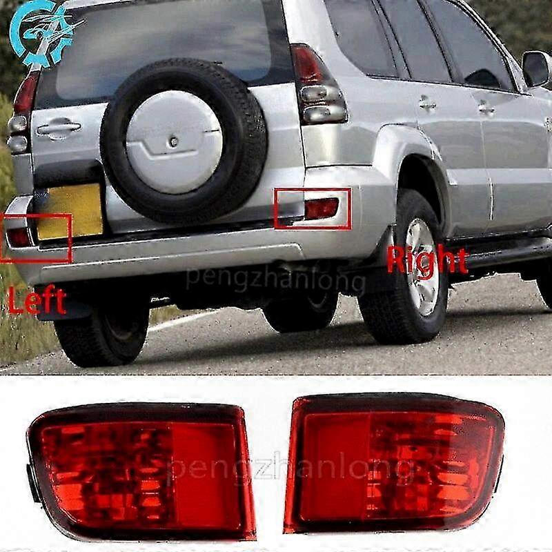 Car Tail Light Rear Bumper Fog Light Red Without Bulb Suitable for Certain Brands Land Cruiser Prado 120 Series 2002 - 2009