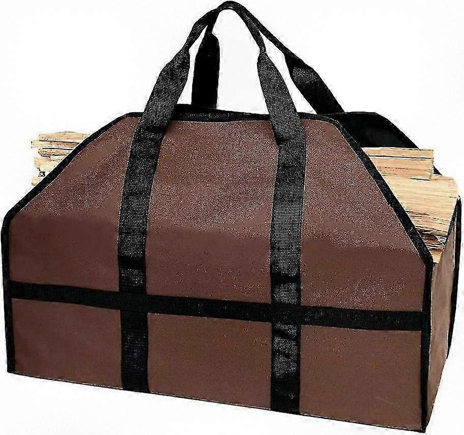 Extra Large Firewood Carrier Bag and Log Holder, Canvas Carrying Bag for Fireplace Wood Storage and Transportation