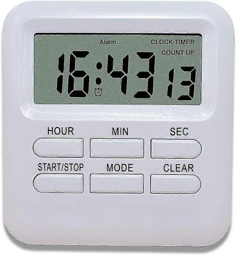 Digital Timer with 3 in 1 Clock/Alarm Clock Function, Magnetic Kitchen Timer, Countdown Stopwatch