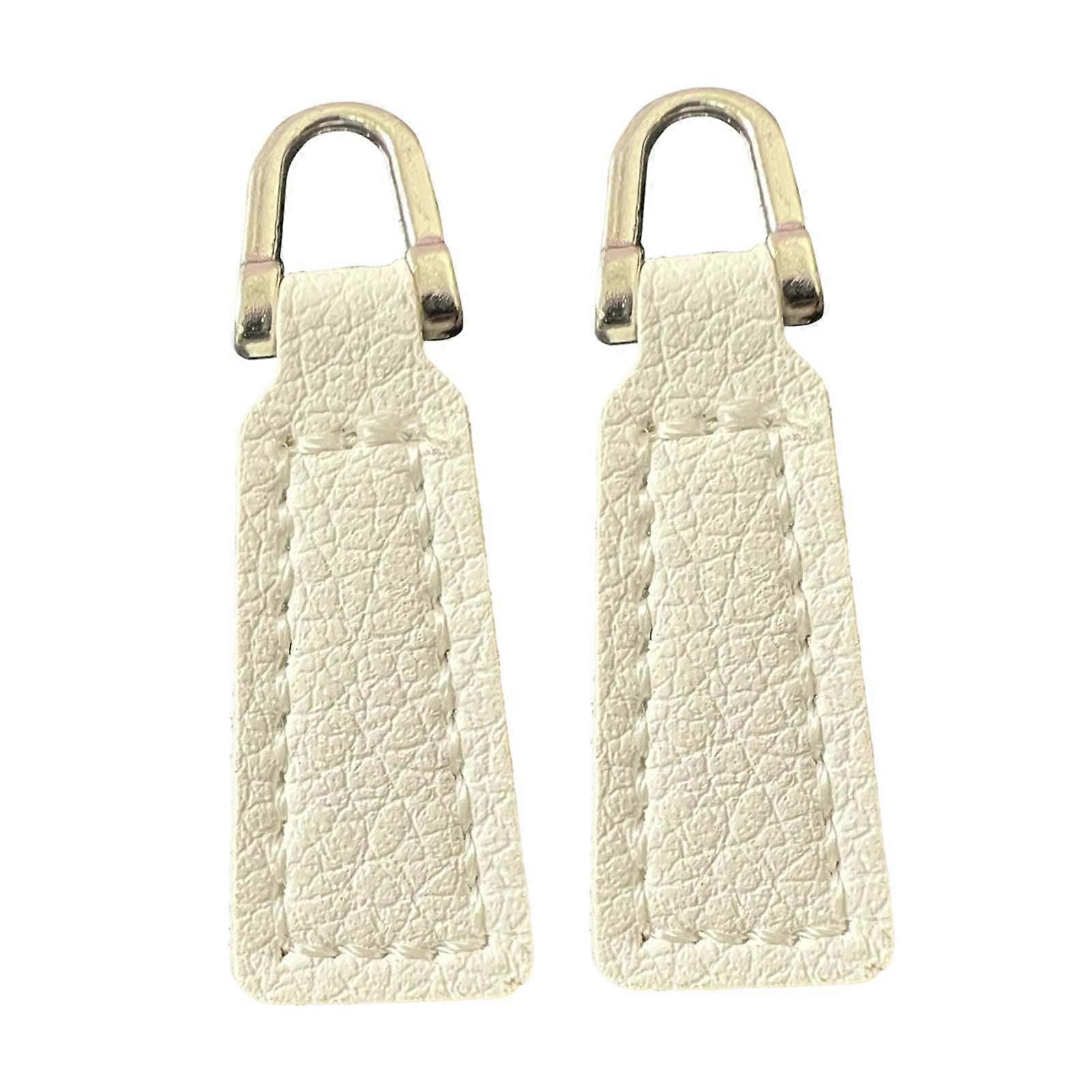 2x Zipper Pulls Zipper Tags Artificial Leather Decorative Zip Pull Tabs for