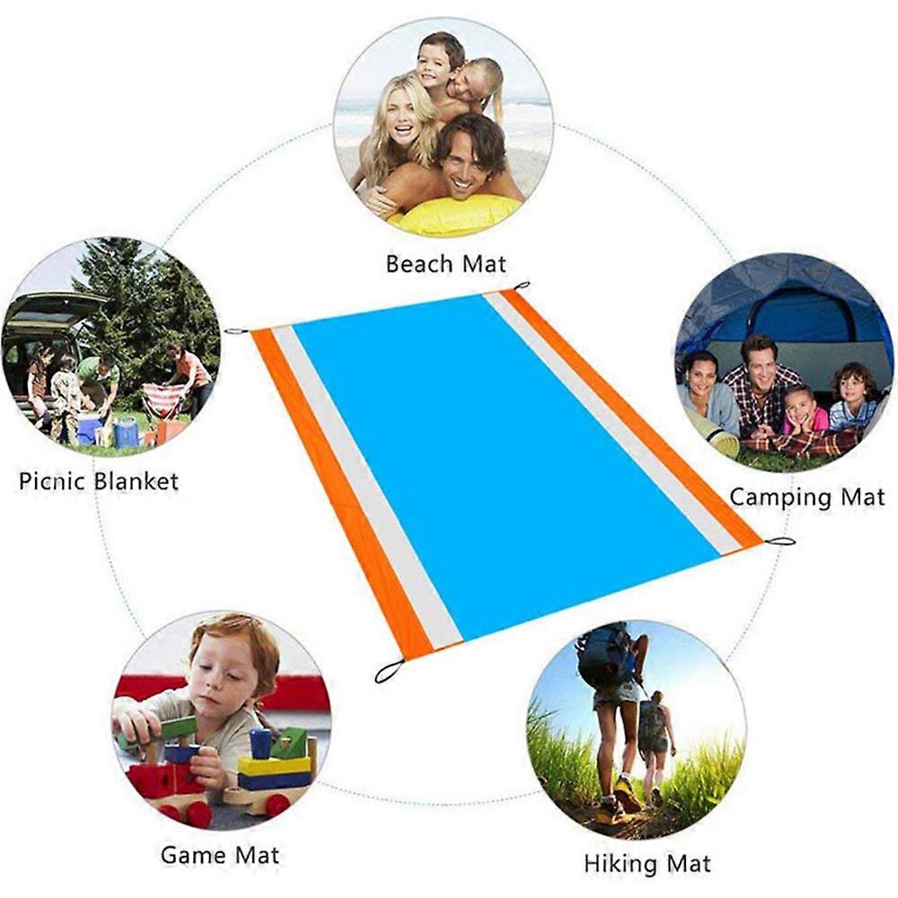 Ultralight Water Resistant Camping Mat with Storage Bag Sand Free Beach Mat Picnic Blanket Sandproof Beach Blanket