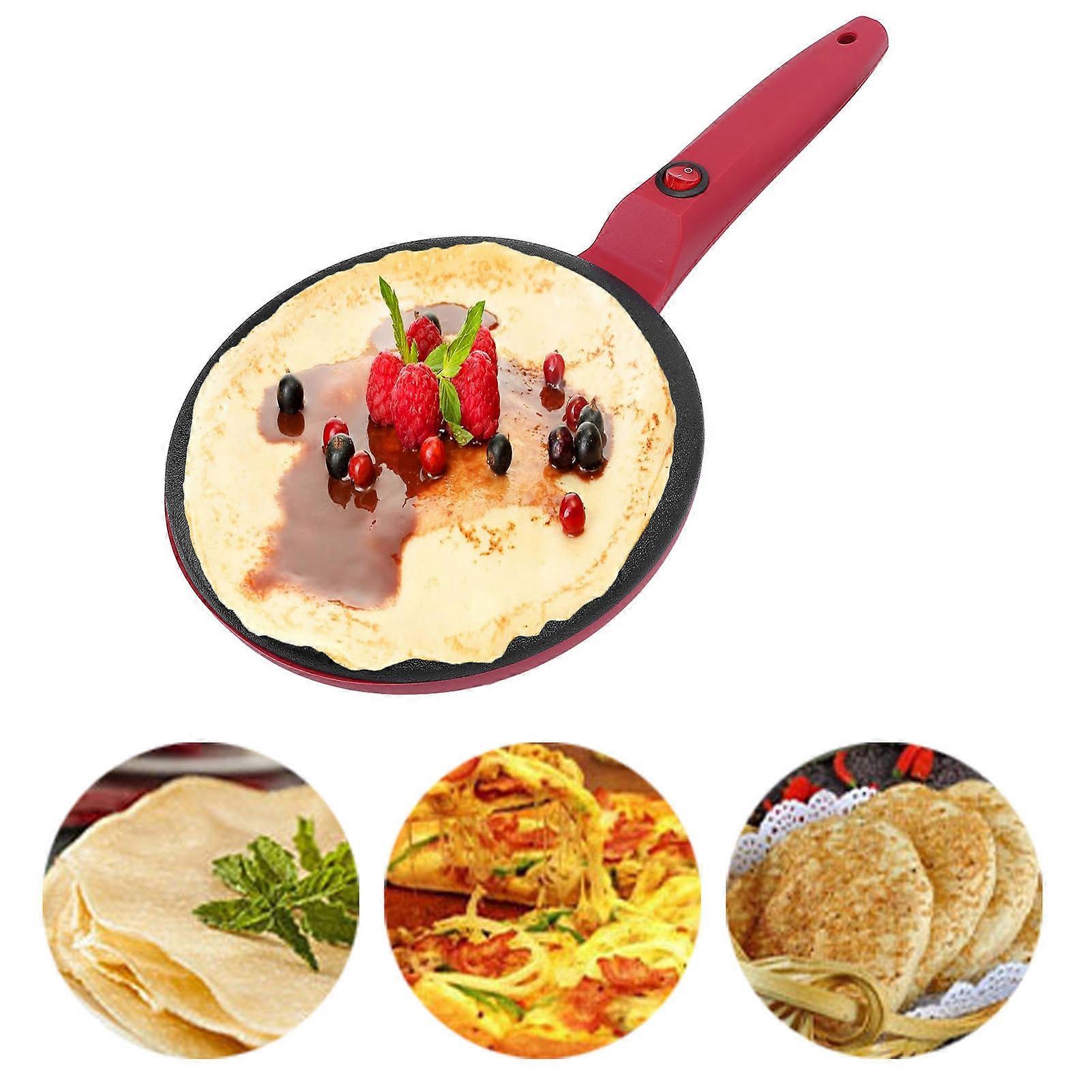 Electric Crepe Maker 8inch Nonstick Coating Automatic Temperature Control Crepe Maker Plate US Plug 110V