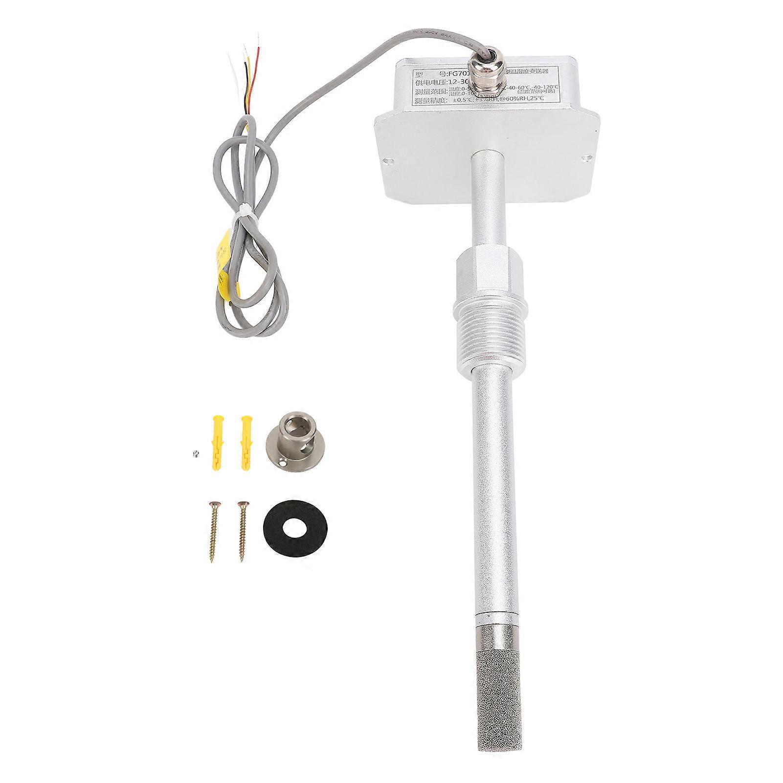 Temperatursensor-Transmitter, DC 15-30V 4-20mA Stromtyp Industrieller Temperatursensor Temperatursensor Wandmontage Temperatur Feuchtigkeitssensor